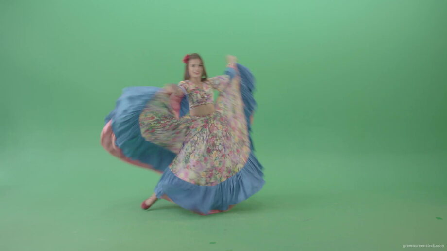 vj video background Elegant-movement-by-Gypsy-girl-in-moldova-costume-isolated-on-green-screen-4K-Video-Footage-clip-1920_003