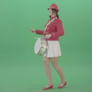 Funny-Girl-in-red-white-uniform-makes-percussion-and-play-drums-isolated-on-green-screen-4K-Video-Footage-1920_001 Green Screen Stock