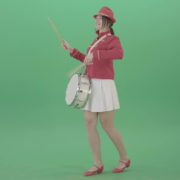 Funny-Girl-in-red-white-uniform-makes-percussion-and-play-drums-isolated-on-green-screen-4K-Video-Footage-1920_005 Green Screen Stock