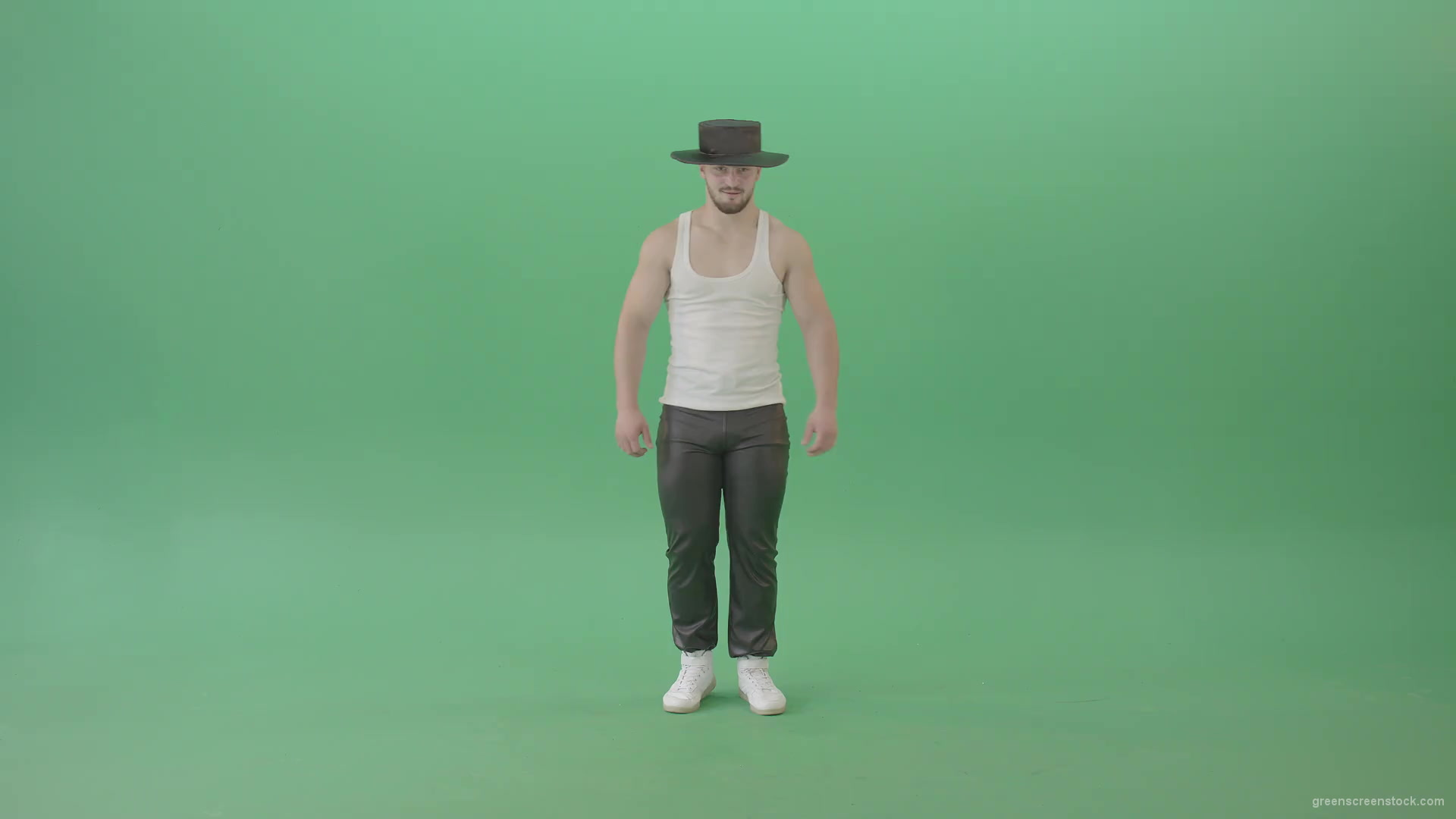Funny-Man-marching-in-beat-isolated-on-Green-Screen-Chroma-Key-4K-Video-Footage-1920_001 Green Screen Stock