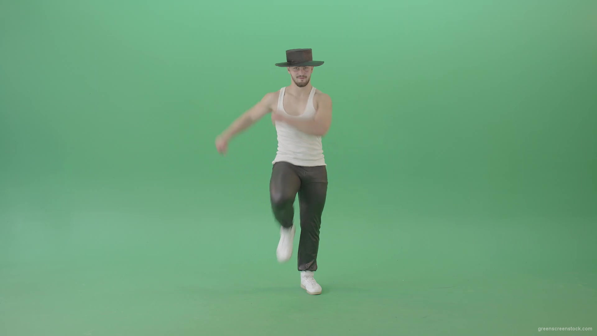 Funny-Man-marching-in-beat-isolated-on-Green-Screen-Chroma-Key-4K-Video-Footage-1920_002 Green Screen Stock