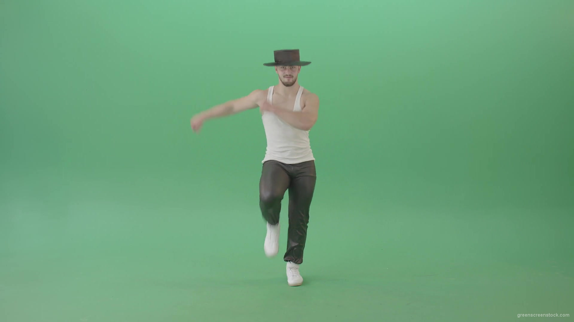 Funny-Man-marching-in-beat-isolated-on-Green-Screen-Chroma-Key-4K-Video-Footage-1920_004 Green Screen Stock