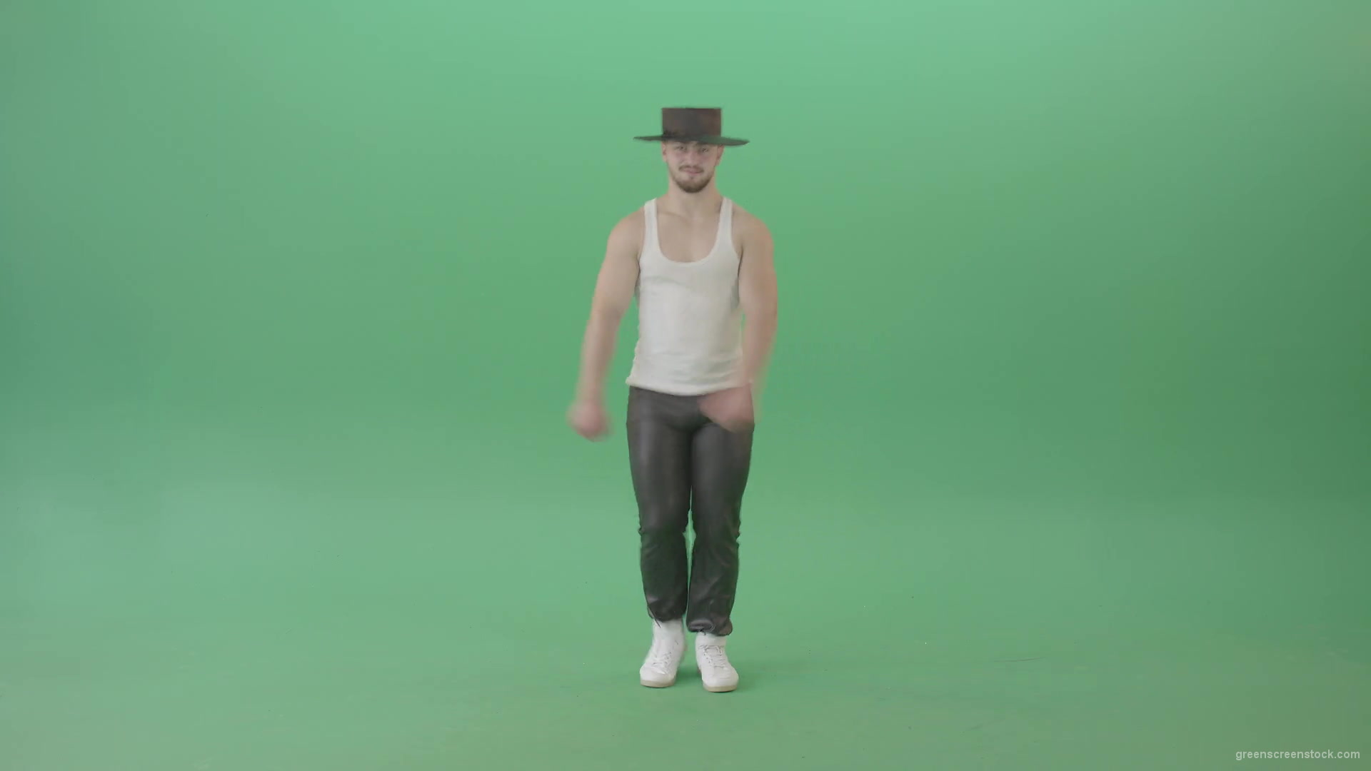 Funny-Man-marching-in-beat-isolated-on-Green-Screen-Chroma-Key-4K-Video-Footage-1920_007 Green Screen Stock