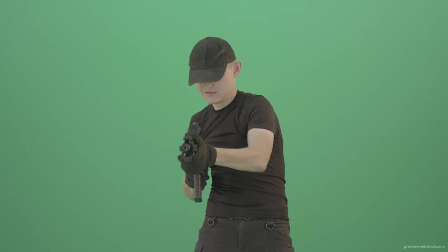 vj video background Funny-Small-boy-terrorist-shooting-enemies-from-machine-gun-isolated-on-green-screen-4K-Video-Footage-1920_003