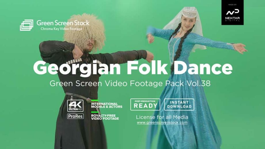 Georgian-Tranditional-Dance-Video-Footage-Green-Screen