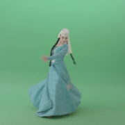 Girl-in-blue-costume-dancing-oriental-Caucasian-Iberian-folk-dance-on-Green-Screen-4K-Video-Footage-1920_006 Green Screen Stock