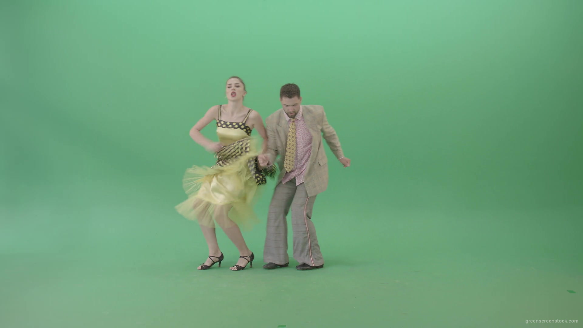 Happy-Man-and-woman-dancing-Boogie-woogie-moves-and-rock-and-roll-over-Green-Screen-4K-Video-Footage-1920_002 Green Screen Stock