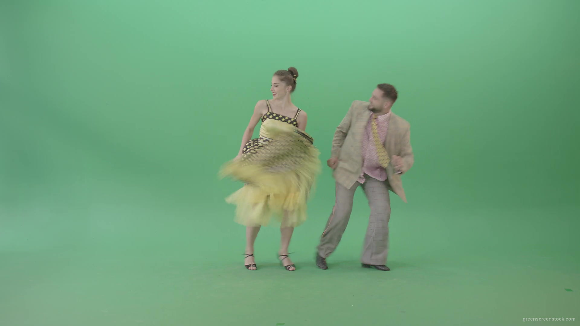 Happy-Man-and-woman-dancing-Boogie-woogie-moves-and-rock-and-roll-over-Green-Screen-4K-Video-Footage-1920_005 Green Screen Stock