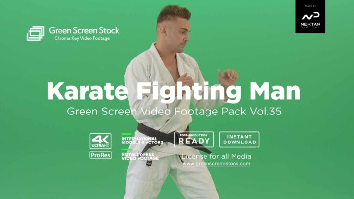 Karate-Fighting-man-green-screen-video-footage--collections-4k