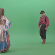 Love-Story-dance-by-gypsian-folk-people-in-balkan-dress-isolated-on-green-screen-4K-video-footage-1920_001 Green Screen Stock