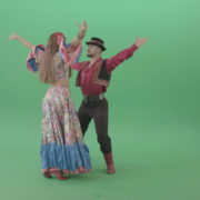 Love-Story-dance-by-gypsian-folk-people-in-balkan-dress-isolated-on-green-screen-4K-video-footage-1920_004 Green Screen Stock