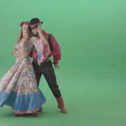 Love-Story-dance-by-gypsian-folk-people-in-balkan-dress-isolated-on-green-screen-4K-video-footage-1920_009 Green Screen Stock