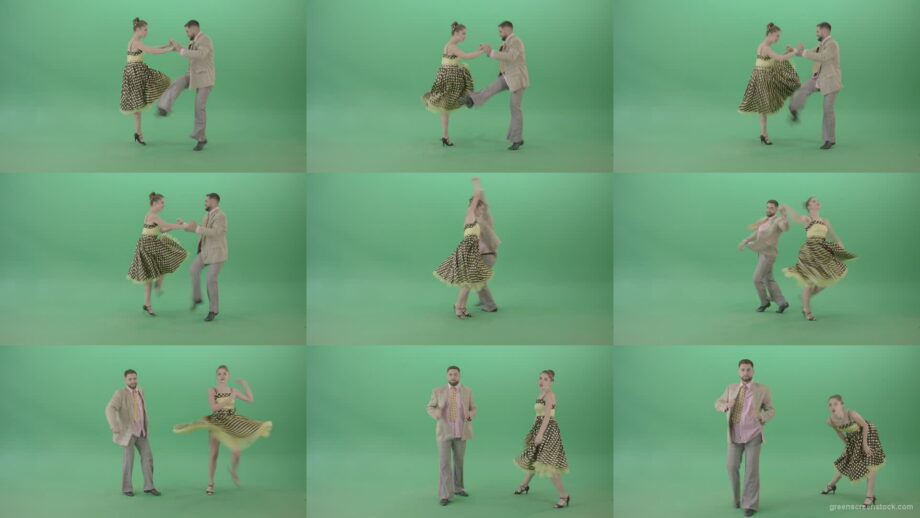 Lovely-couple-jumping-in-Boogie-woogie-dance-isolated-on-Green-Screen-4K-Video-Stock-Footage-1920 Green Screen Stock