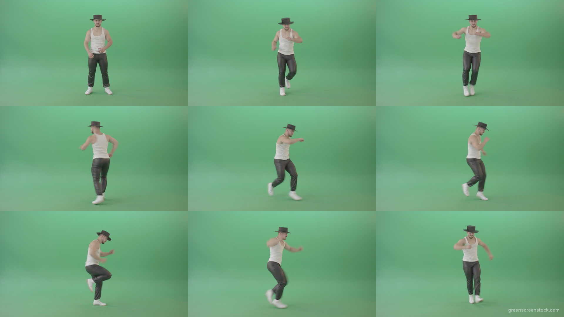 Man-dancing-popping-street-dance-and-makes-Michael-Jackson-Elements-isolated-on-Green-Screen-4K-Video-Footage-1920 Green Screen Stock