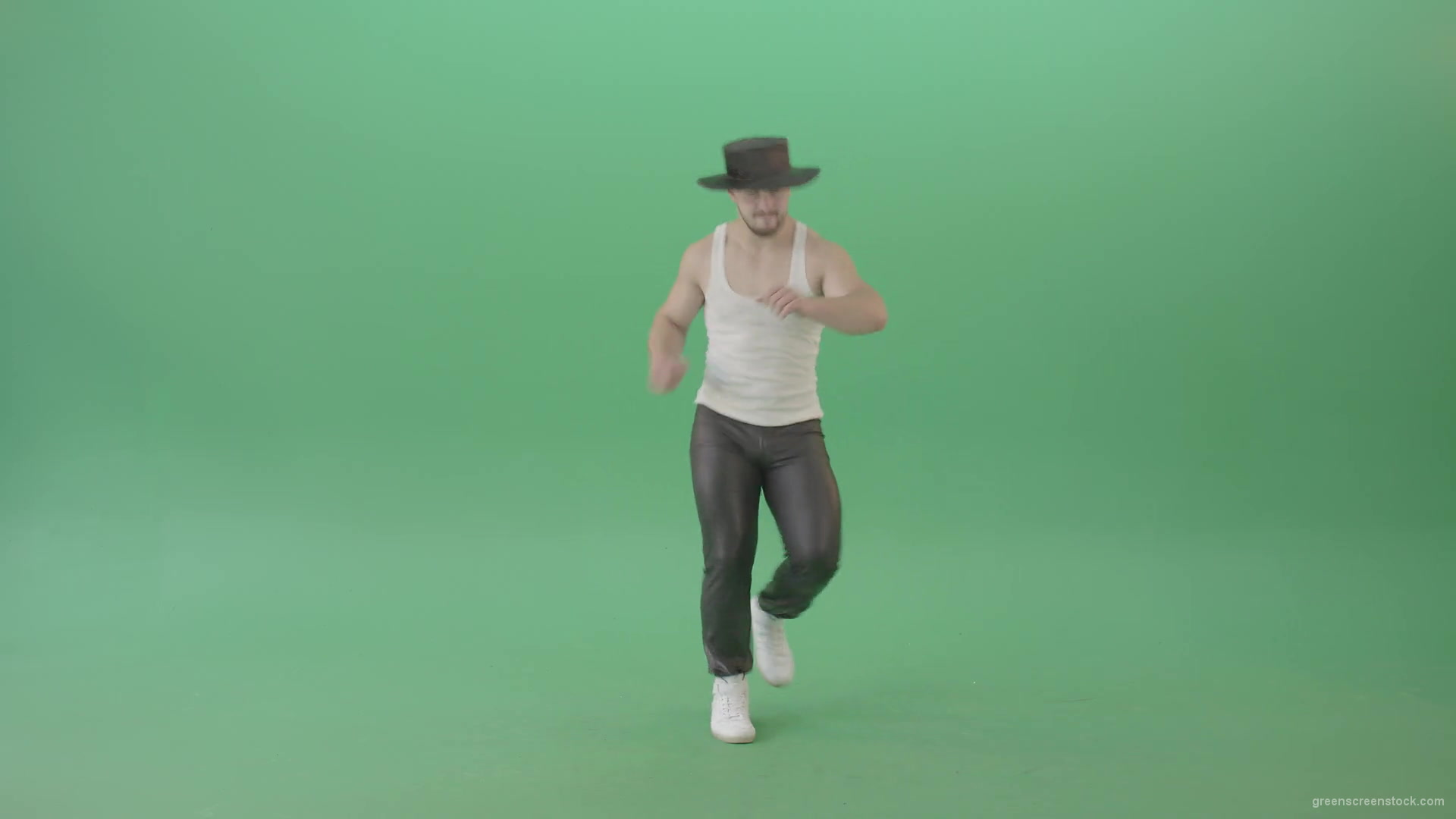 Man-dancing-popping-street-dance-and-makes-Michael-Jackson-Elements-isolated-on-Green-Screen-4K-Video-Footage-1920_002 Green Screen Stock