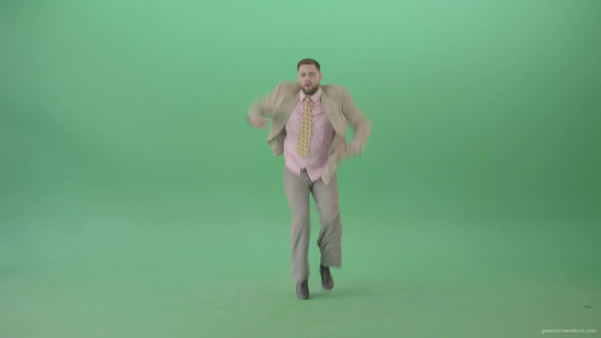 Man-dancing-shuffle-jazz-swing-Boogie-woogie-and-jumping-isolated-over-Green-Screen-4K-Video-Footage-1920_002 Green Screen Stock