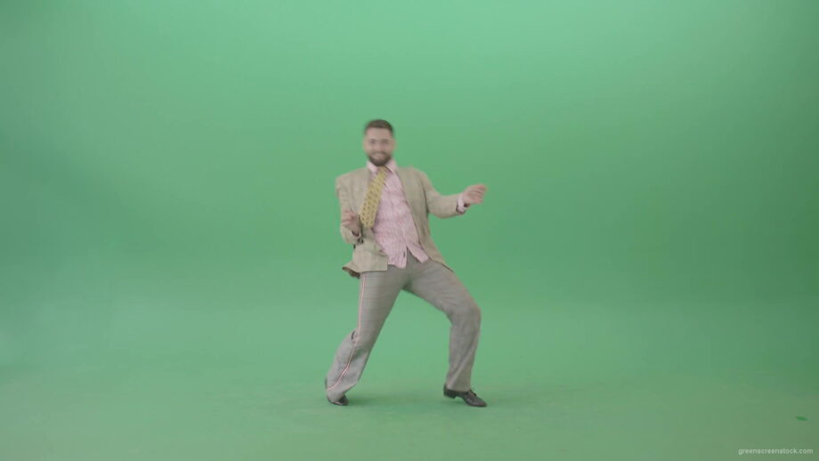 Man-dancing-shuffle-jazz-swing-Boogie-woogie-and-jumping-isolated-over-Green-Screen-4K-Video-Footage-1920_005 Green Screen Stock