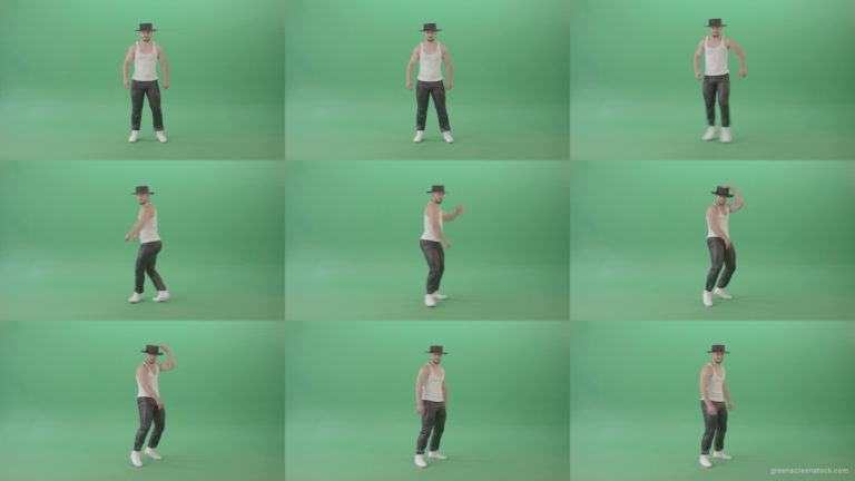 Michael-Jackson-Turn-spinning-and-dance-by-funny-man-isolated-on-Green-Screen-4K-Video-Footage-1920 Green Screen Stock