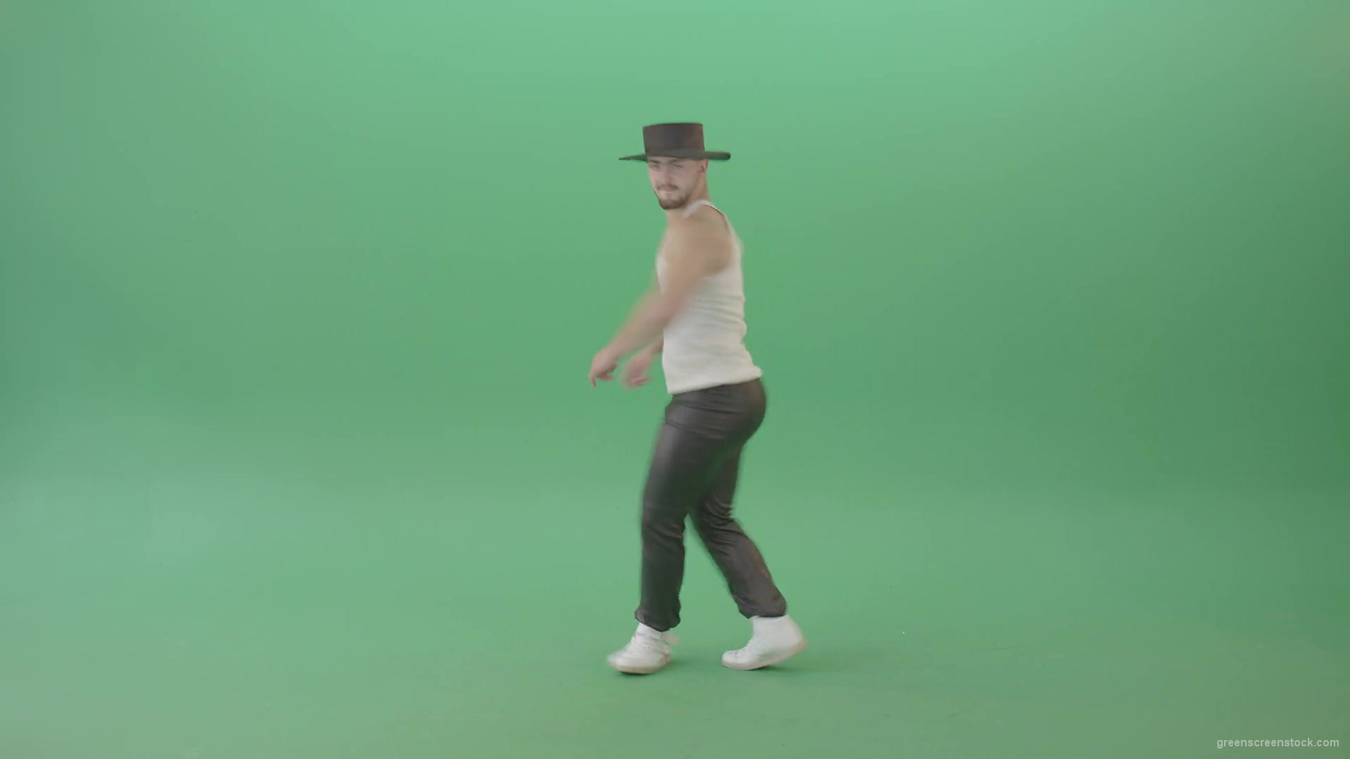 Michael-Jackson-Turn-spinning-and-dance-by-funny-man-isolated-on-Green-Screen-4K-Video-Footage-1920_004 Green Screen Stock