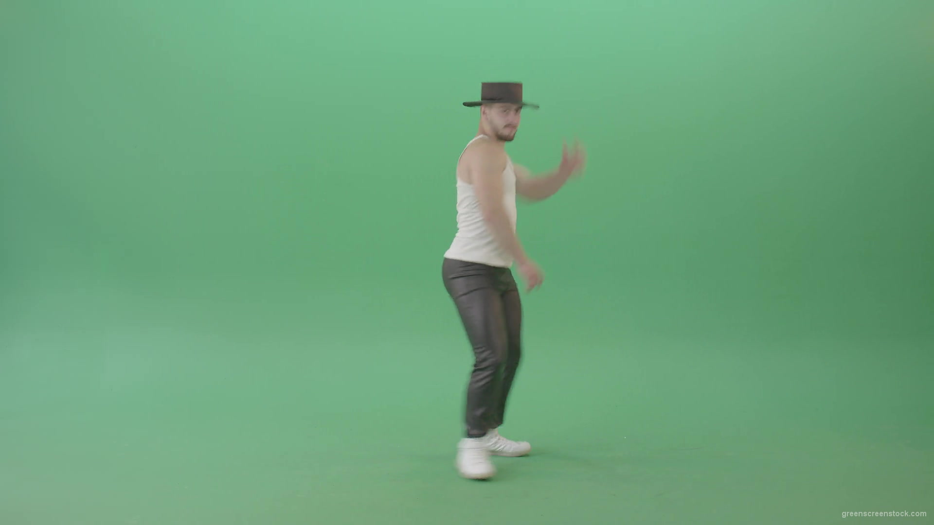 Michael-Jackson-Turn-spinning-and-dance-by-funny-man-isolated-on-Green-Screen-4K-Video-Footage-1920_005 Green Screen Stock