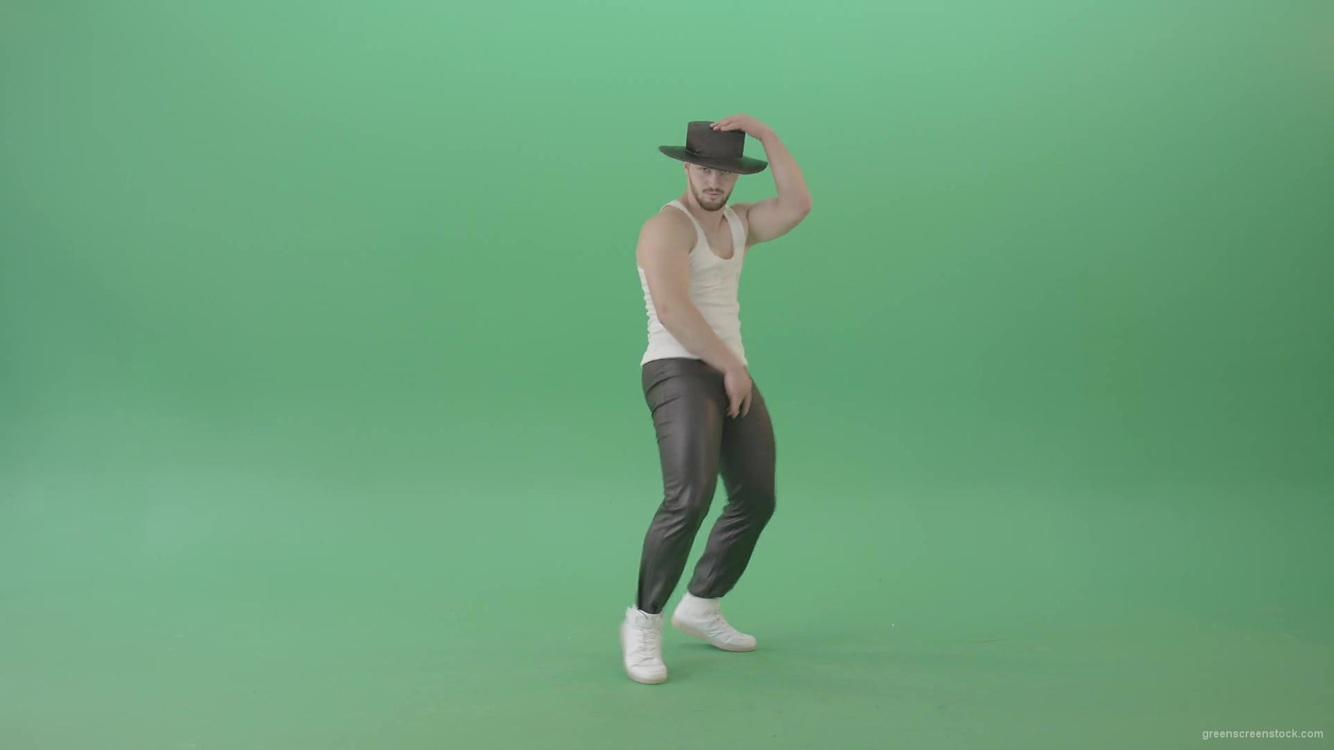 Michael-Jackson-Turn-spinning-and-dance-by-funny-man-isolated-on-Green-Screen-4K-Video-Footage-1920_006 Green Screen Stock