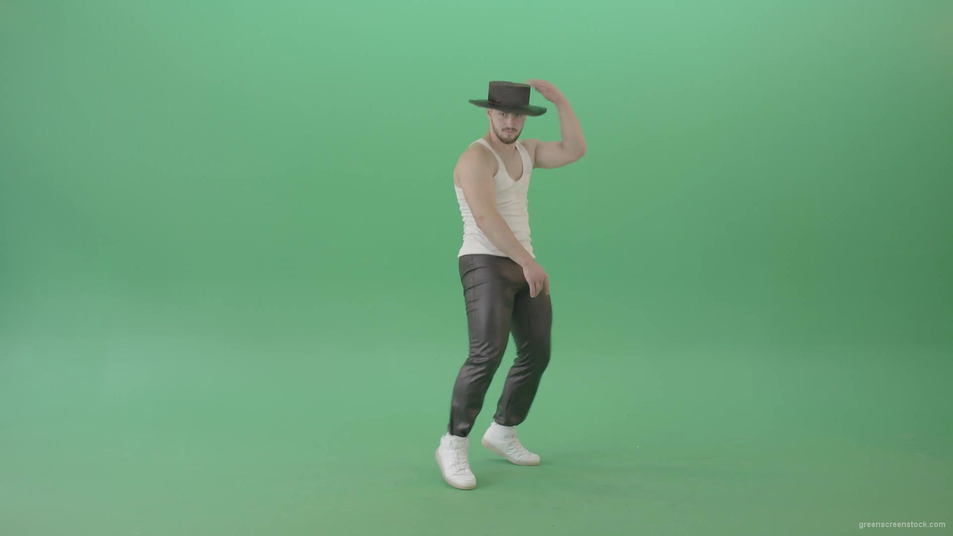 Michael-Jackson-Turn-spinning-and-dance-by-funny-man-isolated-on-Green-Screen-4K-Video-Footage-1920_007 Green Screen Stock