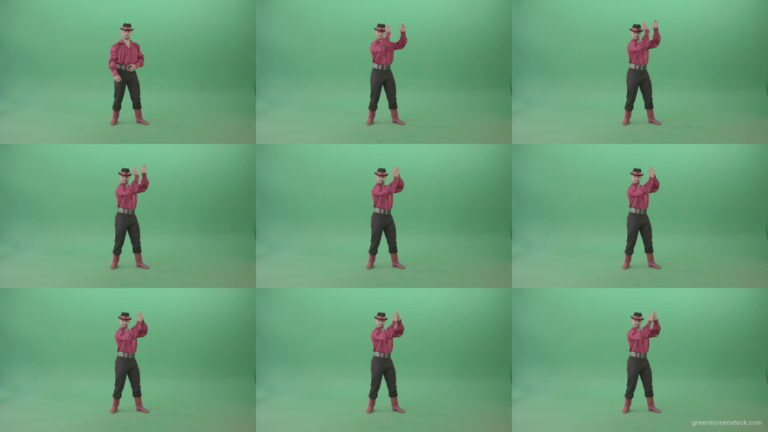 Modovian-Balkan-Gipsy-man-clapping-hands-isolalated-on-green-screen-4K-Video-Footage-1920 Green Screen Stock