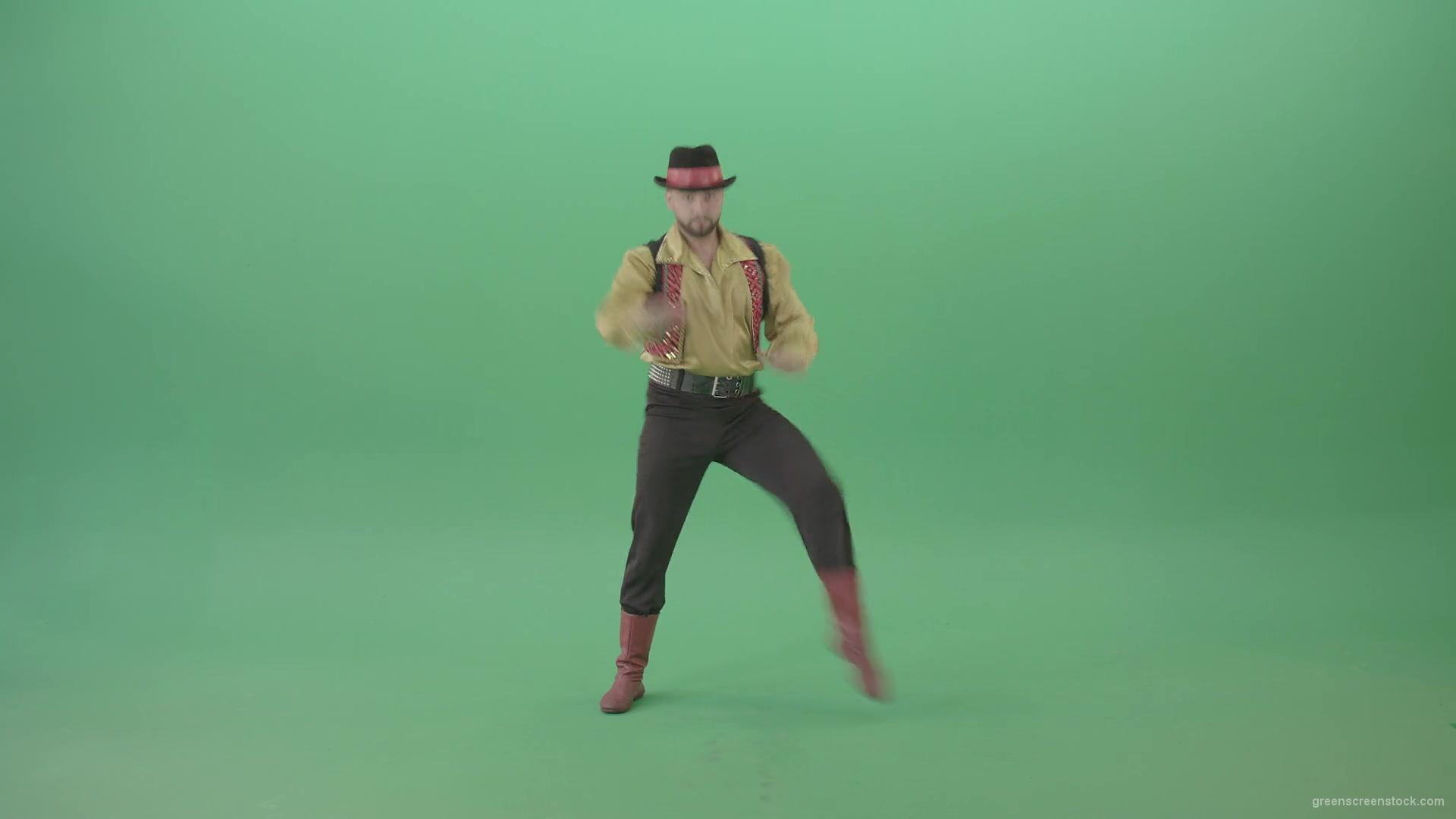 Moldova-man-dancing-with-clapping-isolated-on-Green-Screen-4K-Video-Footage-1920_005 Green Screen Stock