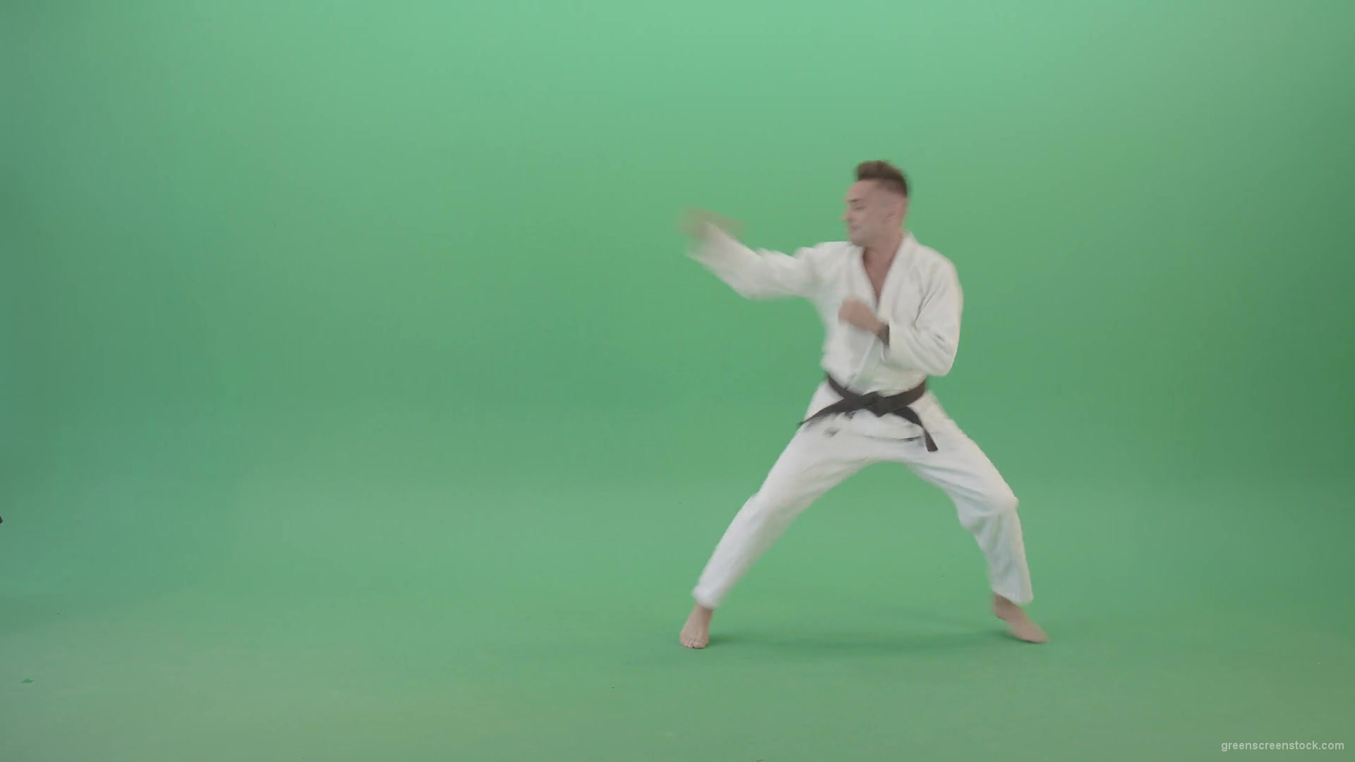 Mortal-Kombat-by-Karate-Ju-Jutsu-trainer-sportsman-isolated-on-green-screen-4K-Video-Footage-1920_004 Green Screen Stock
