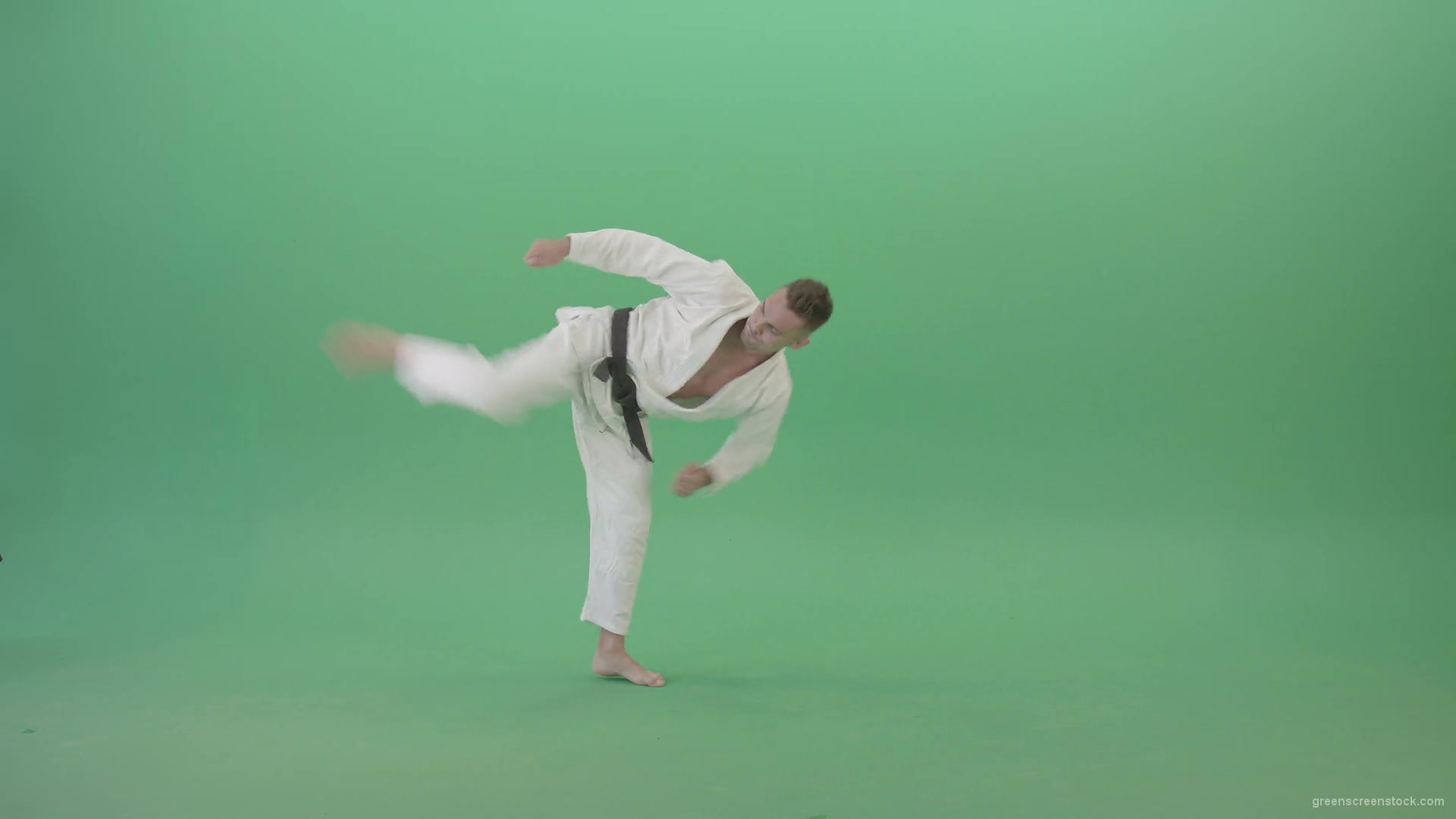 Mortal-Kombat-by-Karate-Ju-Jutsu-trainer-sportsman-isolated-on-green-screen-4K-Video-Footage-1920_006 Green Screen Stock