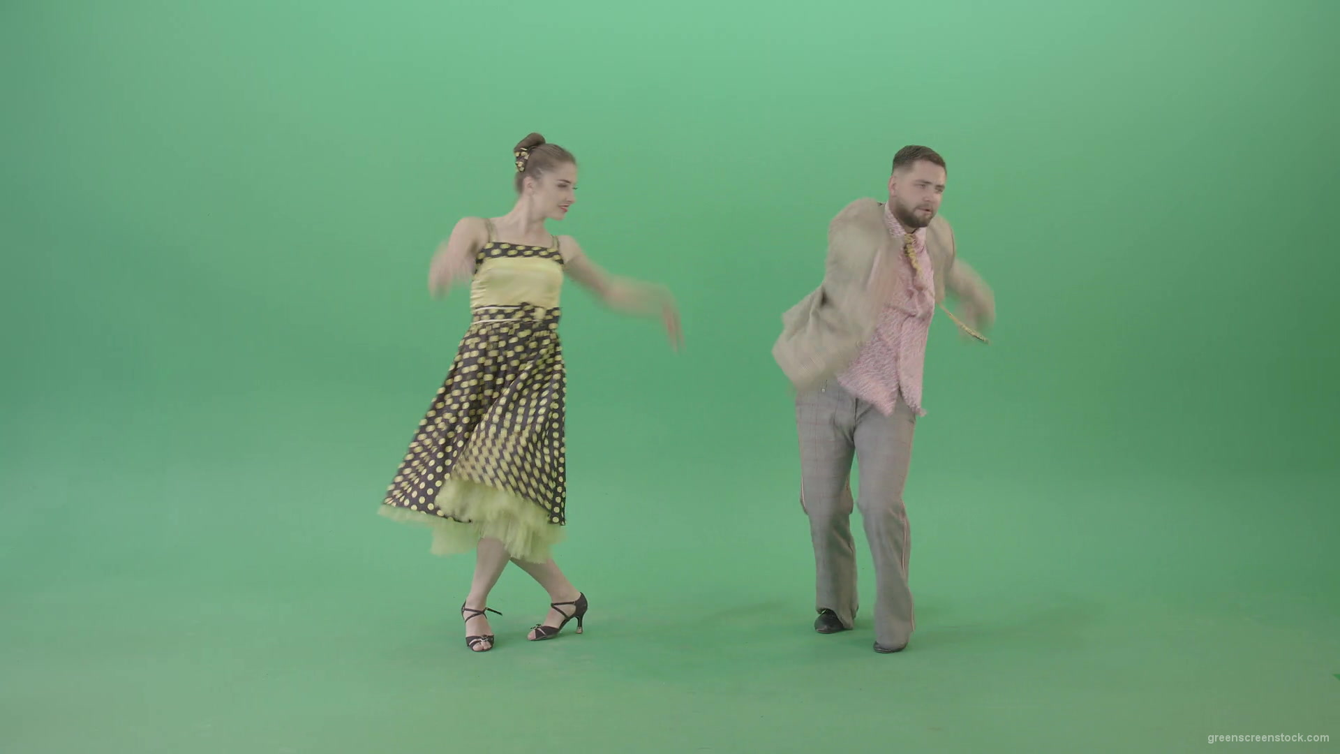 Rock-and-Roll-Dance-by-happy-boy-and-girl-dancing-Lindy-hop-and-swing-isolated-on-CHroma-Key-Green-Screen-Video-Footage-1920_006 Green Screen Stock