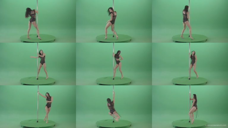 Sexy-girl-in-Lingerie-wear-dancing-strip-pole-dance-isolated-on-green-screen-4K-Video-Footage-1920 Green Screen Stock