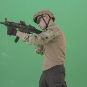 vj video background Soldier-in-army-uniform-shooting-with-gun-fire-machine-isolated-on-green-screen-4K-Video-Footage-1920_003