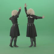 Two-man-dancing-Khorumi-folk-georgian-dance-isolated-on-Green-Screen-4K-Video-Footage-1920_001 Green Screen Stock