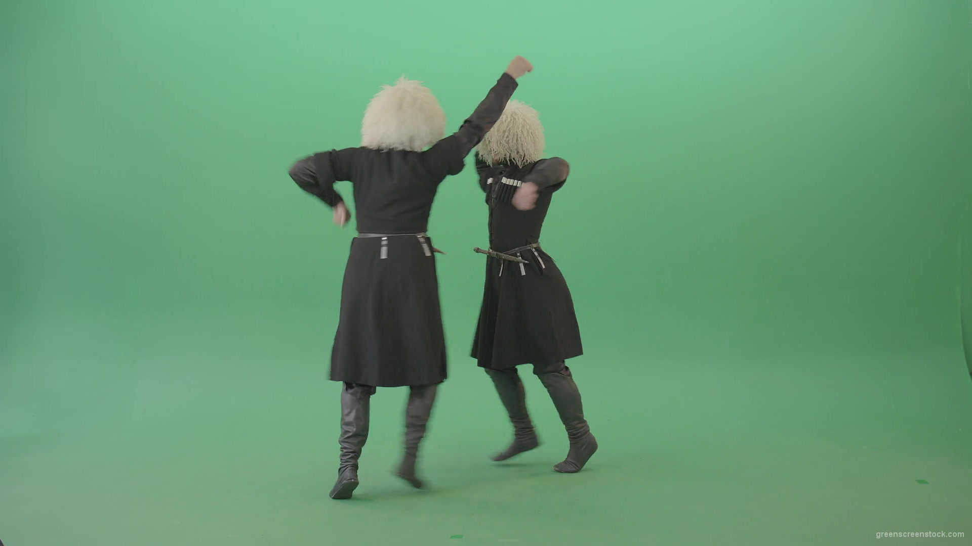 vj video background Two-man-dancing-Khorumi-folk-georgian-dance-isolated-on-Green-Screen-4K-Video-Footage-1920_003