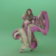 vj video background Tzigane-romana-gypsy-girl-waving-pink-dress-dancing-isolated-in-green-screen-studio-4K-Green-Screen-Video-Footage-1920_003