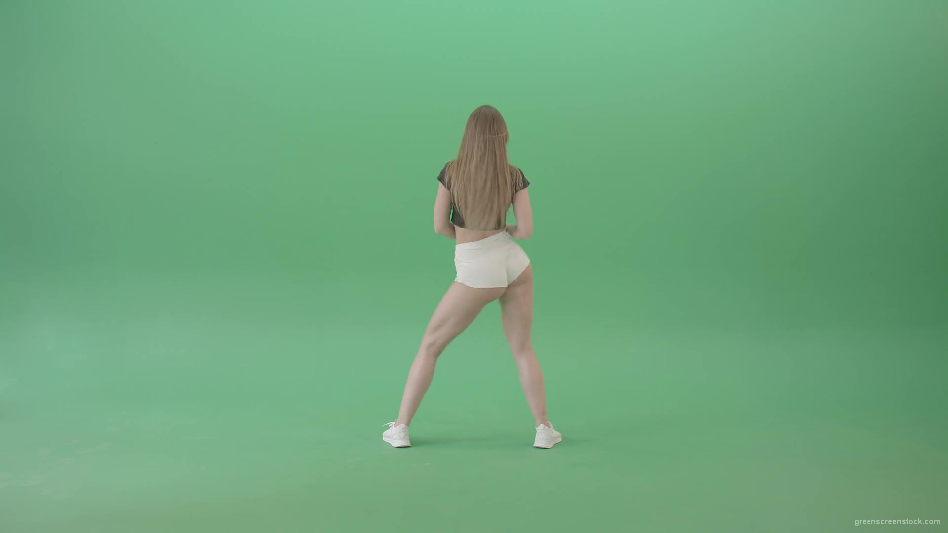 Amazing-girl-making-dancing-infinity-looping-element-twerking-hips-isolated-on-Green-Screen-4K-Video-Footage-1920_004 Green Screen Stock