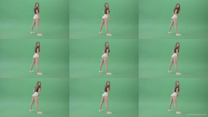Amazing-young-woman-shaking-ass-in-side-view-twerking-dance-over-green-screen-4K-Video-Footage-1920 Green Screen Stock