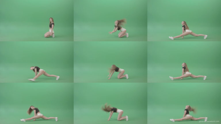American-girl-twerking-ass-isolated-on-green-background-4k-Video-Footage-1920 Green Screen Stock