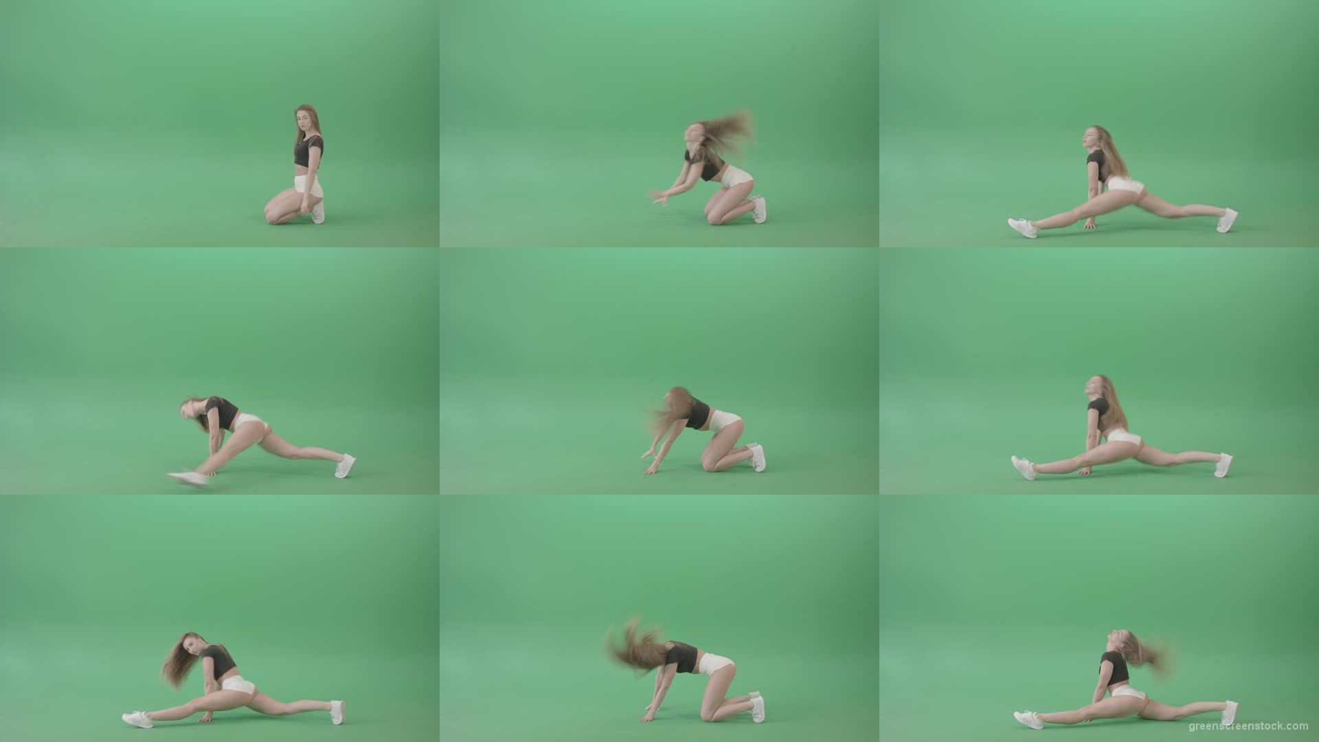 American-girl-twerking-ass-isolated-on-green-background-4k-Video-Footage-1920 Green Screen Stock