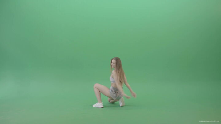 vj video background Amrican-girl-in-gray-dress-vellure-underwear-shaking-ass-in-twerk-dance-isolated-on-Green-Screen-4K-Video-Footage-1920_003