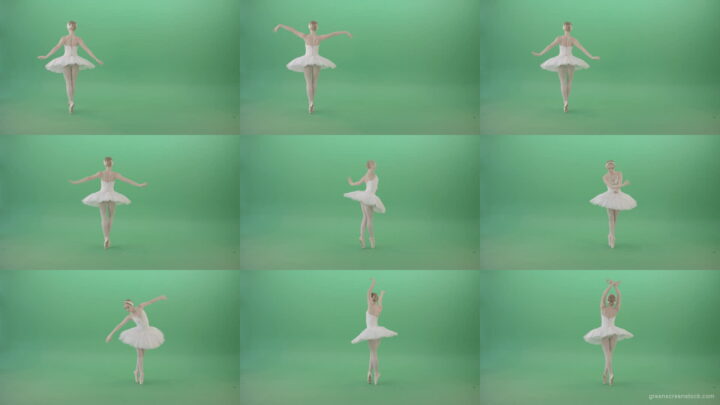 Back-side-view-ballet-dancing-tiny-girl-performs-in-green-screen-studio-4K-Video-Footage-1920 Green Screen Stock