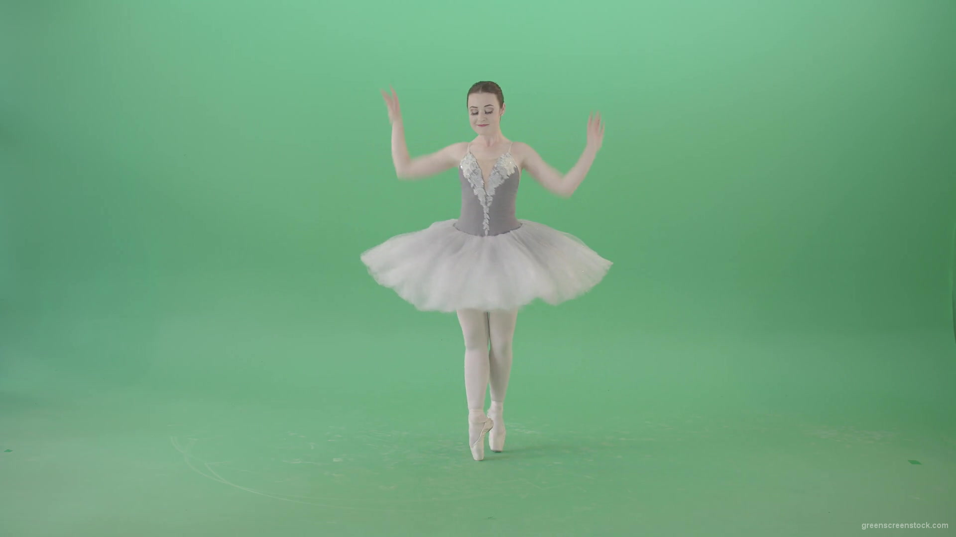 Ballerina-Woman-dancing-elegnatly-ballet-swan-lake-dance-in-green-screen-studio-4K-Video-Footage-1920_006 Green Screen Stock