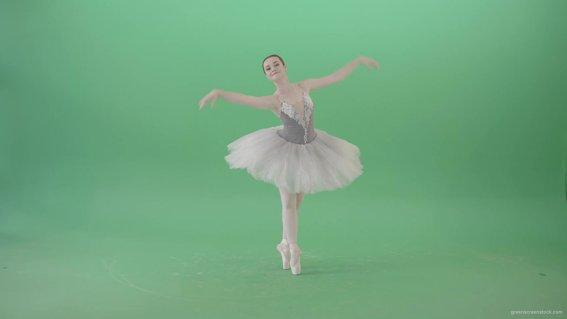 Ballerina-Woman-dancing-elegnatly-ballet-swan-lake-dance-in-green-screen-studio-4K-Video-Footage-1920_007 Green Screen Stock