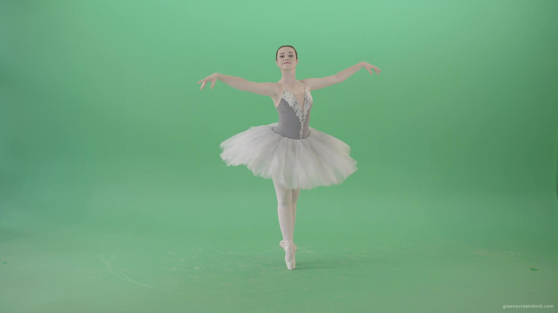 Ballerina-Woman-dancing-elegnatly-ballet-swan-lake-dance-in-green-screen-studio-4K-Video-Footage-1920_008 Green Screen Stock