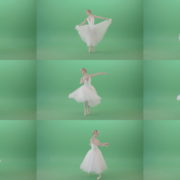 Ballerina-in-elegance-white-wedding-dress-spinning-in-dance-on-green-screen-4K-Video-Footage-1920 Green Screen Stock