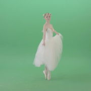Ballerina-in-elegance-white-wedding-dress-spinning-in-dance-on-green-screen-4K-Video-Footage-1920_001 Green Screen Stock