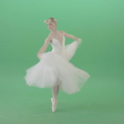 vj video background Ballerina-in-elegance-white-wedding-dress-spinning-in-dance-on-green-screen-4K-Video-Footage-1920_003