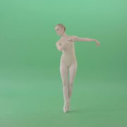 Ballet-dancer-woman-spinning-in-body-color-outfit-isolated-on-green-screen-4K-Video-Footage-1920_002 Green Screen Stock