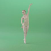 Ballet-dancer-woman-spinning-in-body-color-outfit-isolated-on-green-screen-4K-Video-Footage-1920_007 Green Screen Stock